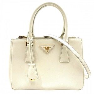 Prada Galleria Small Shoulder Bag Leather White